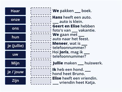 Possessief pronomen 1 (kopie)