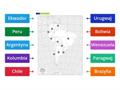 Kl. 8 Mapa polityczna Ameryki Południowej