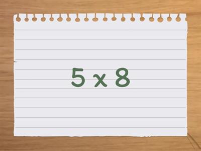 5s multiplication flash cards