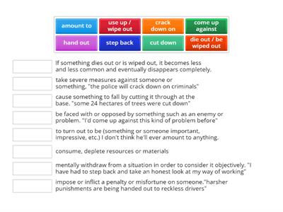 The Natural World - Phrasal Verbs - Proficiency  CB Pg. 27 - 1