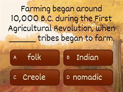 Week 8 CPE Agriculture quiz