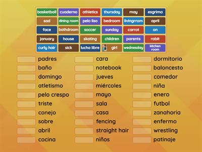 vocabulario en inglés