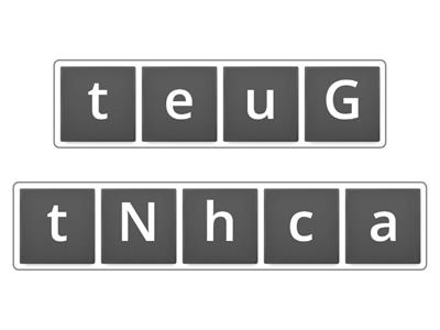 Begrüßungen - Buchstaben ordnen