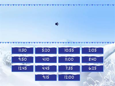 6e Telling the time - find the match