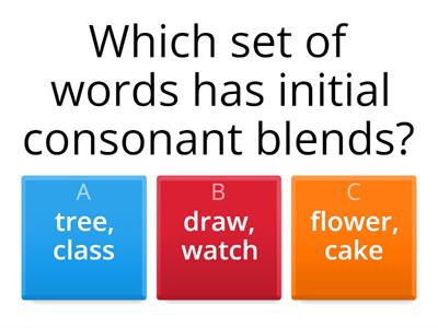 Consonant Blends