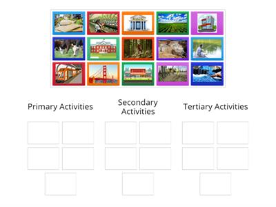 Primary, secondary & tertiary activities