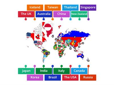 G6 - Countries on the World Map