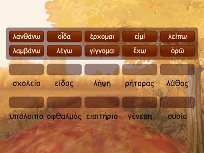 Παράγωγα στα Νέα Ελληνικά από ρήματα της Αρχαίας Ελληνικής γλώσσας