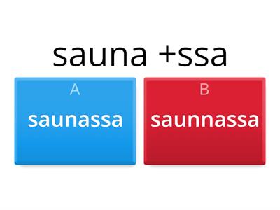 Inessiivi: -ssa/-ssä 