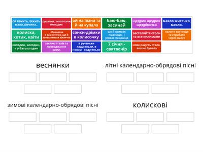 Колискові та календарні пісні 