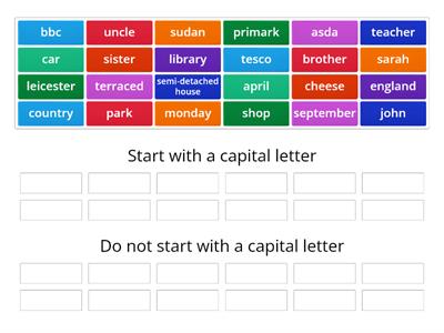 Capital letters sort 