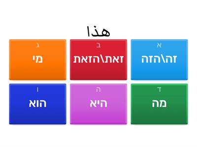 אוצר מילים למבחן בערבית- נטע שלמה 