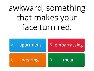 Match the word with the explanation