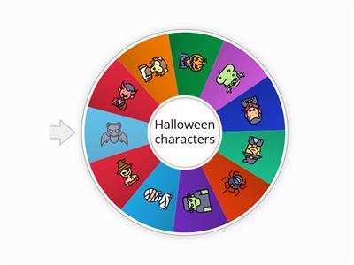 Halloween characters (spin the wheel)