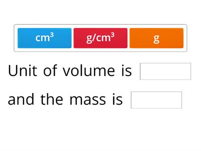 Mass and Volume