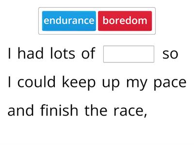Endurance Vocabulary