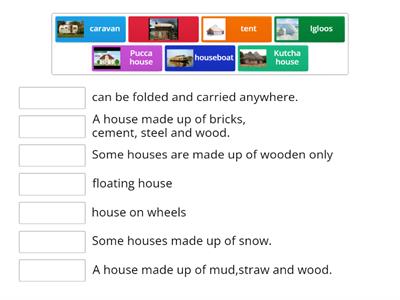 EVS- TYPES OF HOUSES (MATCHING)