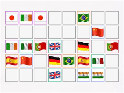 Memory: Countries and nationalities