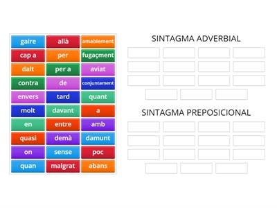 SINTAGMA ADVERBIAL/SINTAGMA PREPOSICIONAL