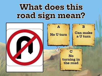 Driving test signs 1