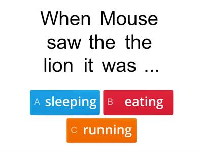 Fable - The Lion and the Mouse - 3rd grade