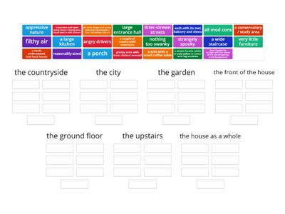 Adjectives and phrases for describing houses