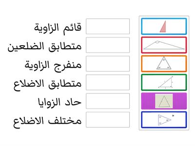 تصنيف المثلثات 