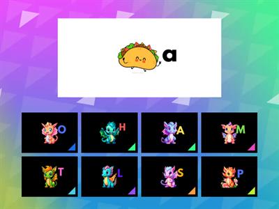 Dragons Love Tacos Letter Matching