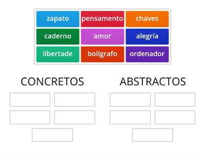 Substantivos concretos ou abstractos