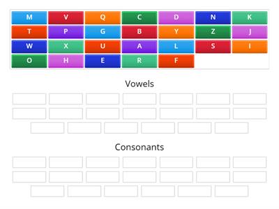 Vowels vs Consonants