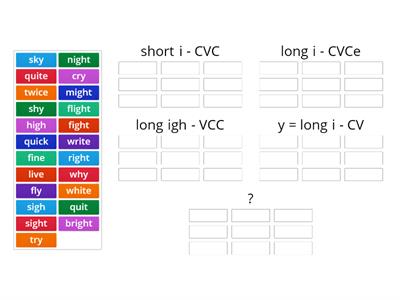 2.22 (sort 22-within) short i long i, igh, y (yellow)