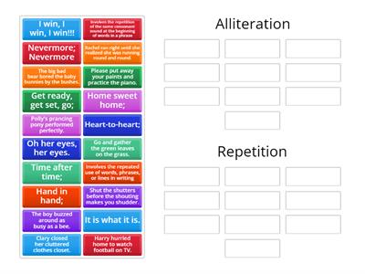 Alliteration vs Repetition