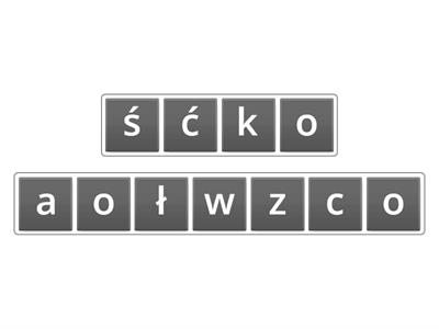 Kości czaszki - anagram - podsumowanie