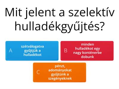 Környezetvédelem kvíz 