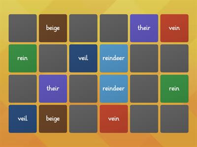 Matching Pairs-Irregular Long A (ei, eigh)