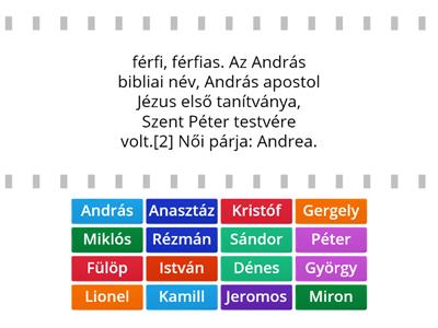 Görög eredetű férfinevek-Digitális témahét 