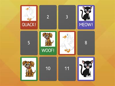 MATCH THE ANIMALS TO THEIR SOUNDS! 