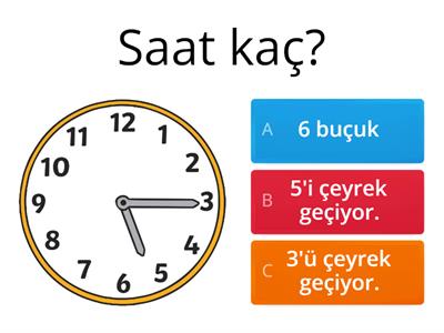 Yarım saat, çeyrek geçe