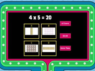 Array and multiplication equations 