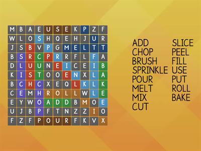  Find all the bossy verbs in this wordsearch!