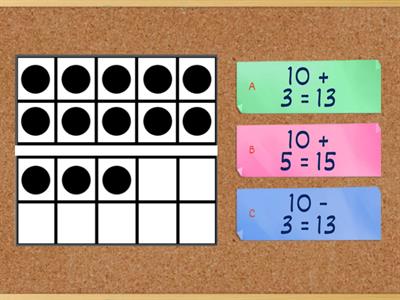 Ten Plus: Match the 10 Frame with the Number Sentence