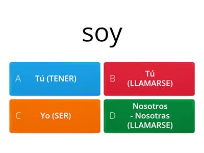 Los verbos SER - TENER - LLAMARSE.