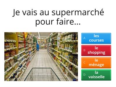 Le lexique du supermarché