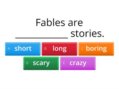 Characteristics of Fables