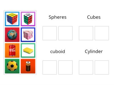 3D Shapes - Sphere, Cube, Cone, Cylinder