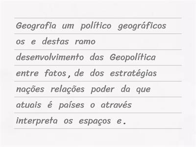 8º Ano - Geopolítica