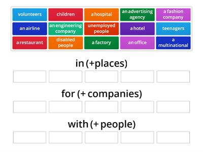 F2F U1 Collocations: work