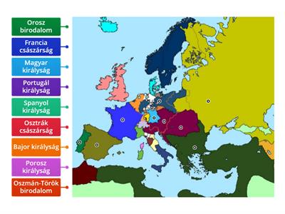 Európa vaktérképe a 19. század első felében