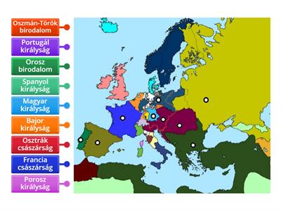 Európa vaktérképe a 19. század első felében