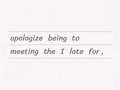 Apologies - Unjumble